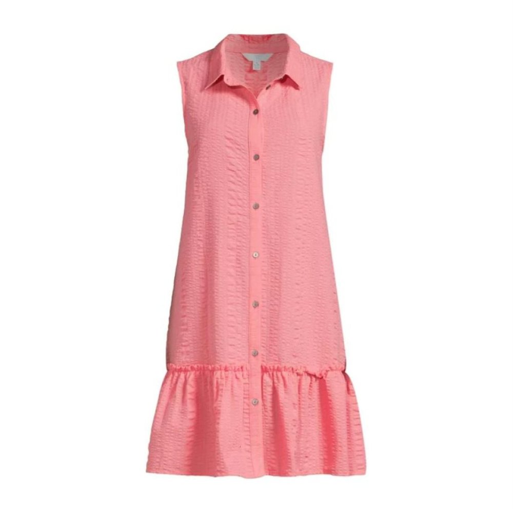 NWT Coral Sleeveless Shirt Dress